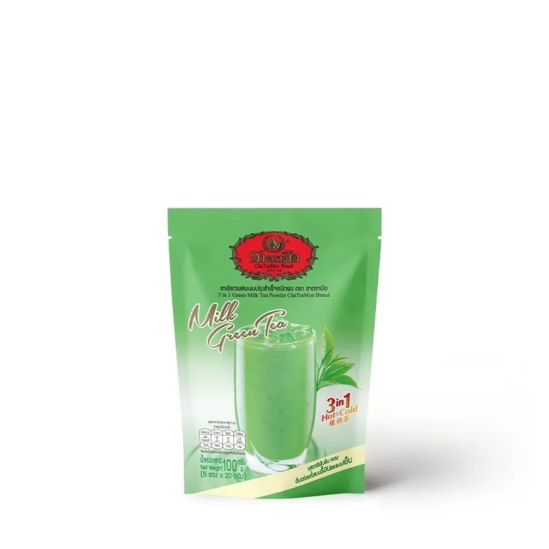 ChaTraMue 3-in-1 Thai Milk Green Tea Instant Powder Sachets